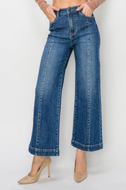 Reckon II TC High Rise Front Seam Slim-Wide Crop Jeans