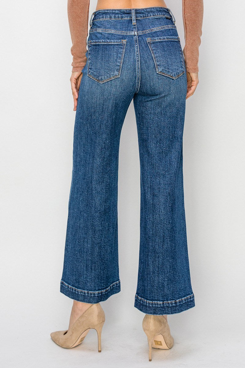 Reckon II TC High Rise Front Seam Slim-Wide Crop Jeans