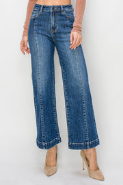 Reckon II TC High Rise Front Seam Slim-Wide Crop Jeans