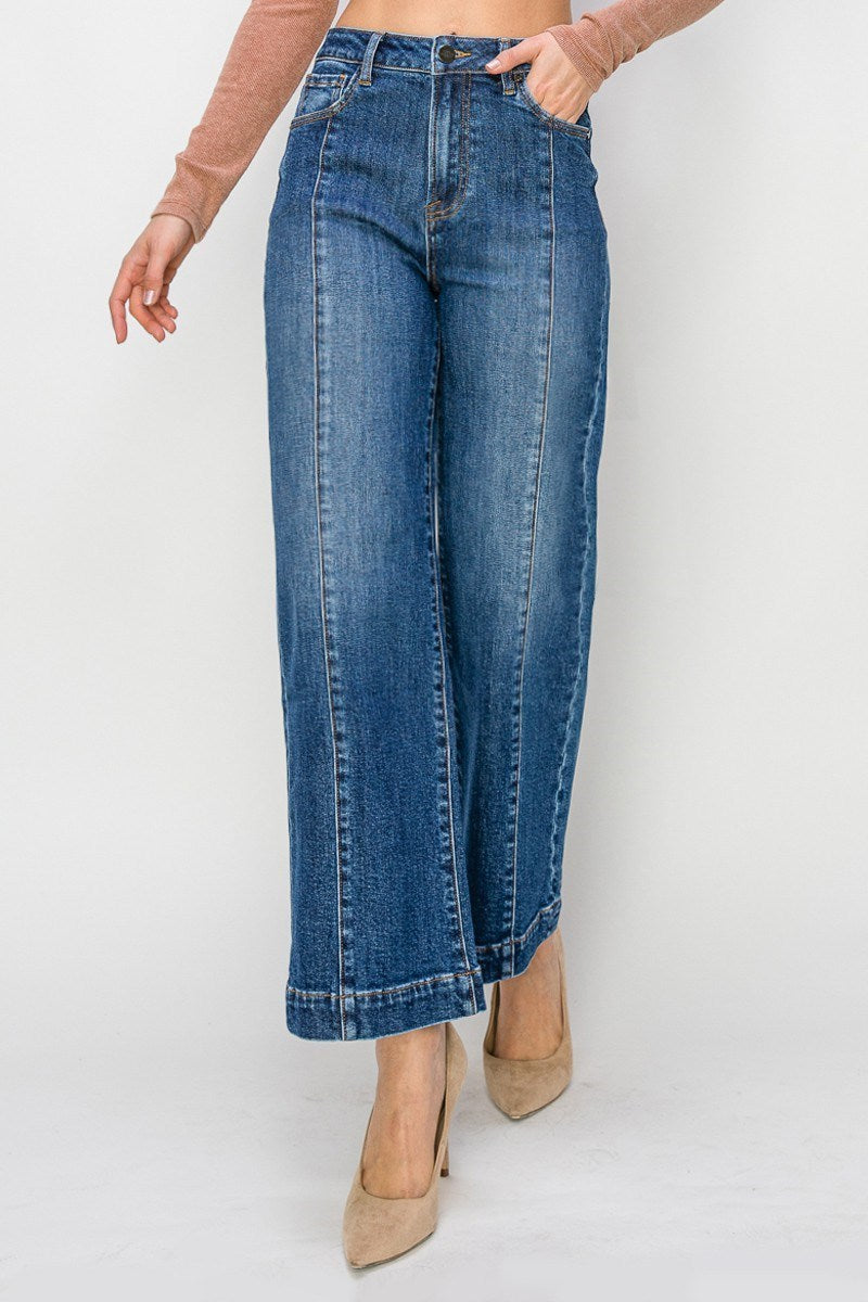 Reckon II TC High Rise Front Seam Slim-Wide Crop Jeans