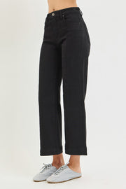 Reckon TC High Rise Front Seam Slim-Wide Crop Jeans