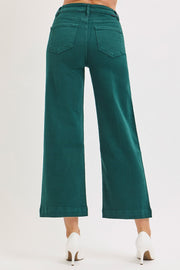 Reckon TC High Rise Front Seam Slim-Wide Crop Jeans