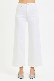 Reckon TC High Rise Front Seam Slim-Wide Crop Jeans