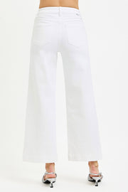 Reckon TC High Rise Front Seam Slim-Wide Crop Jeans