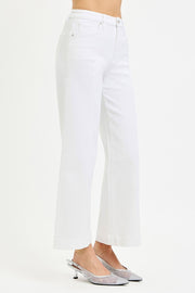 Reckon TC High Rise Front Seam Slim-Wide Crop Jeans