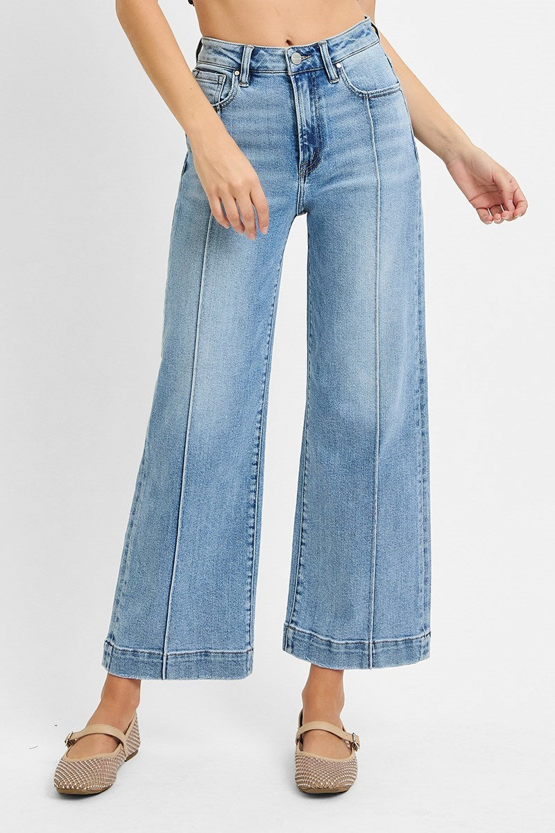 Reckon II TC High Rise Front Seam Slim-Wide Crop Jeans