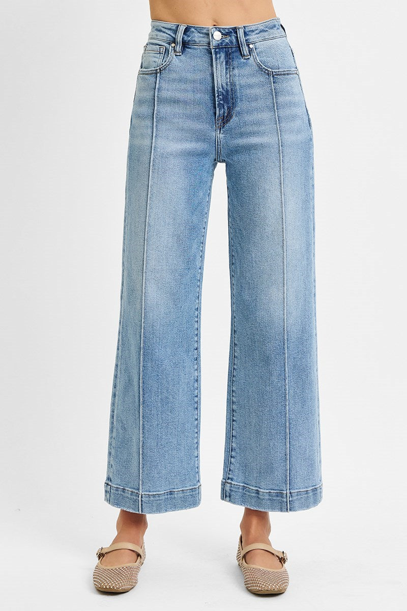 Reckon II TC High Rise Front Seam Slim-Wide Crop Jeans
