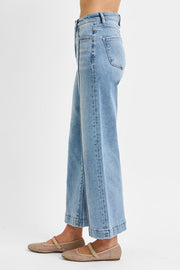 Reckon II TC High Rise Front Seam Slim-Wide Crop Jeans