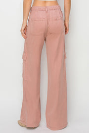 Zara Tencel Wide Leg Cargo Pants