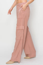 Zara Tencel Wide Leg Cargo Pants