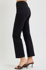 Steampunk Tummy Control High Rise Crop Straight Jeans