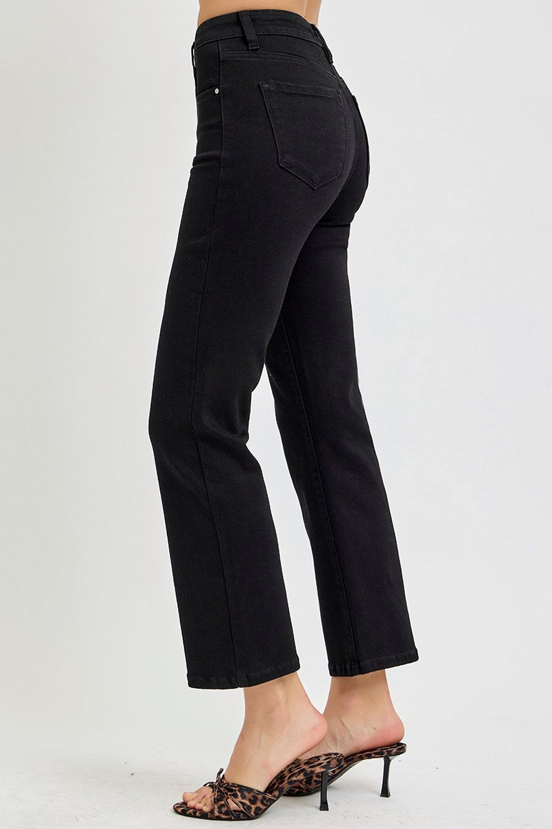 Steampunk Tummy Control High Rise Crop Straight Jeans