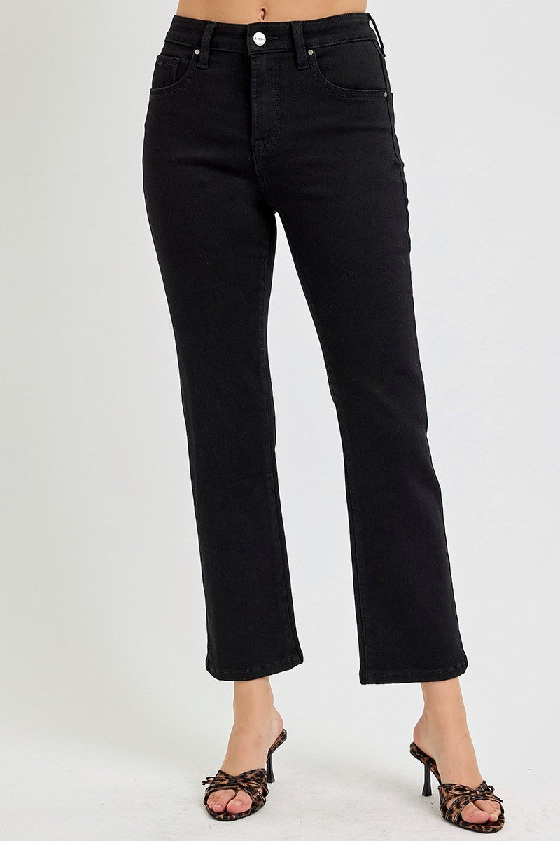 Steampunk Tummy Control High Rise Crop Straight Jeans