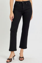 Steampunk Tummy Control High Rise Crop Straight Jeans