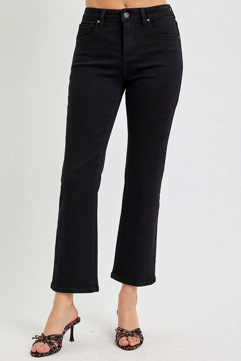 Steampunk Tummy Control High Rise Crop Straight Jeans