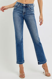 Rival TC Mid Rise Straight Ankle Jeans