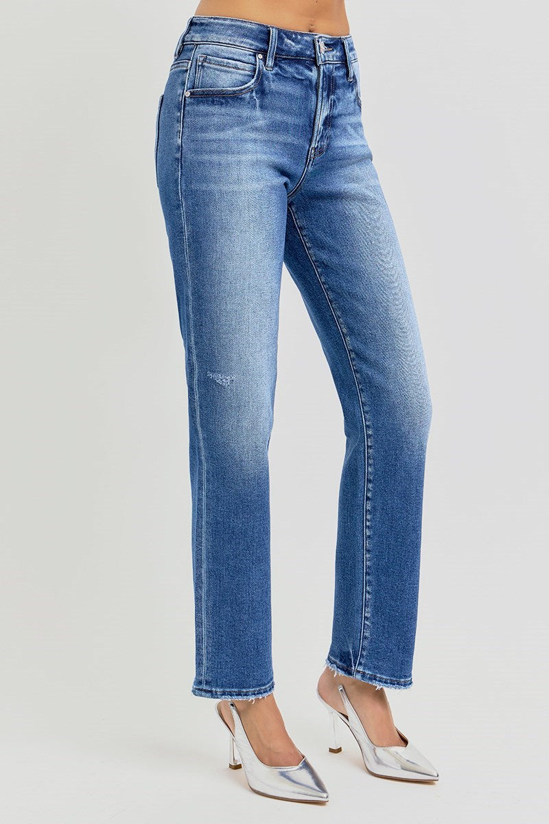 Saint Mid Rise Ankle Tapered Jeans