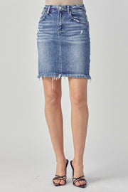 Smolder High Rise Midi Length Mini Skirt