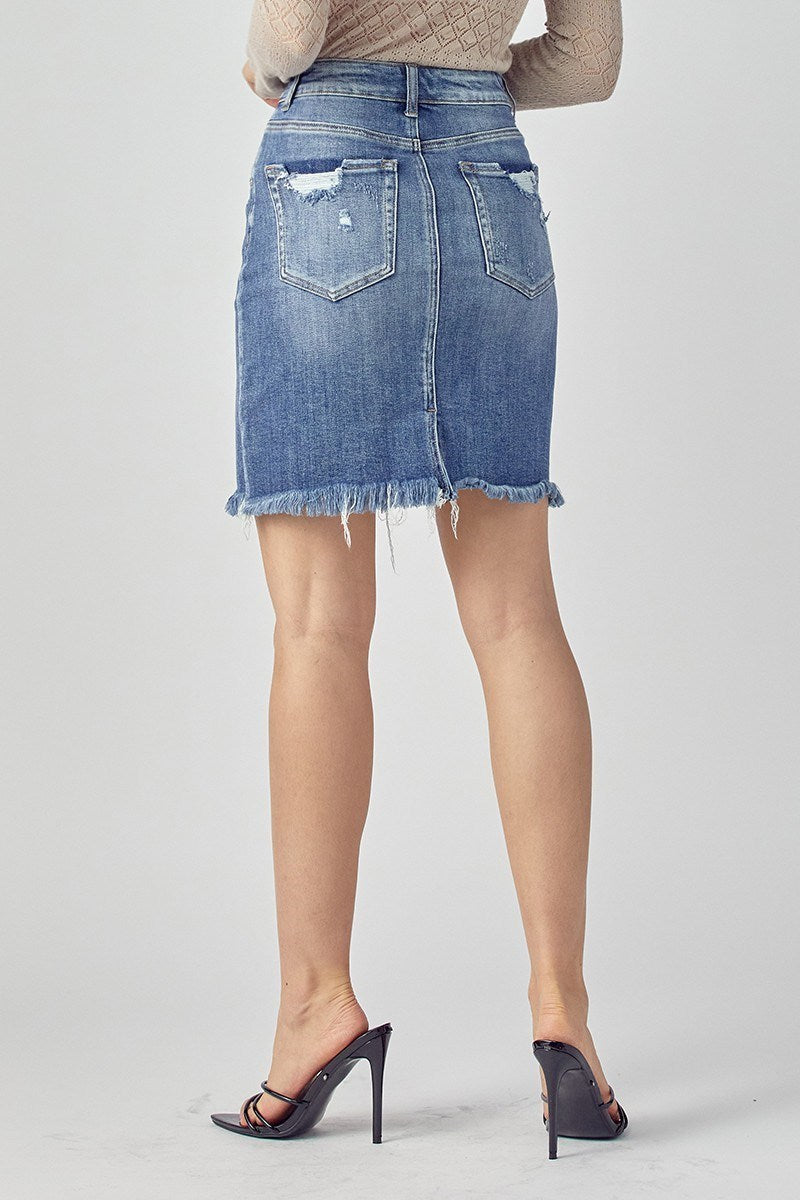 Smolder High Rise Midi Length Mini Skirt