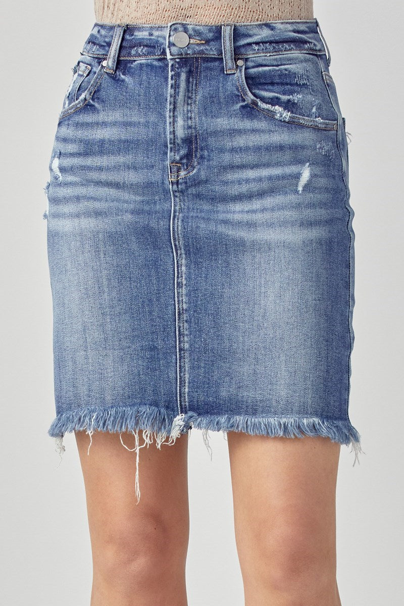 Smolder High Rise Midi Length Mini Skirt