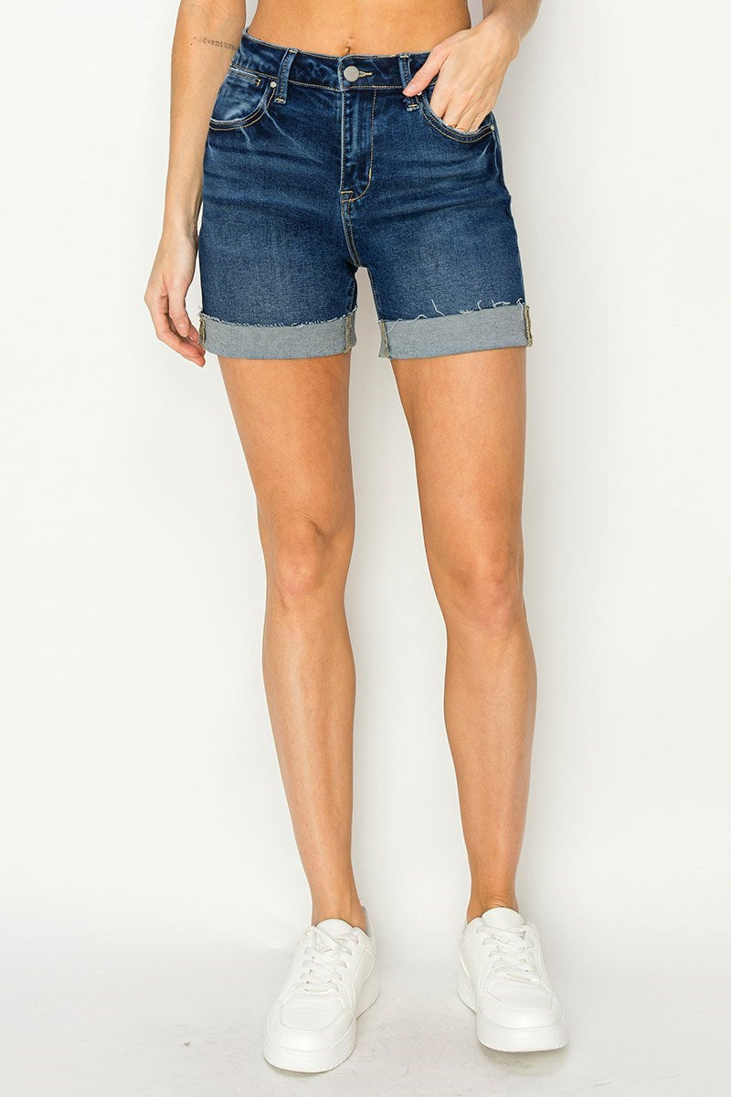 Risen High Rise Cuffed Shorts