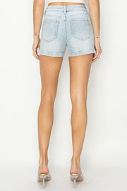 Risen High Rise Side Slit Basic Shorts