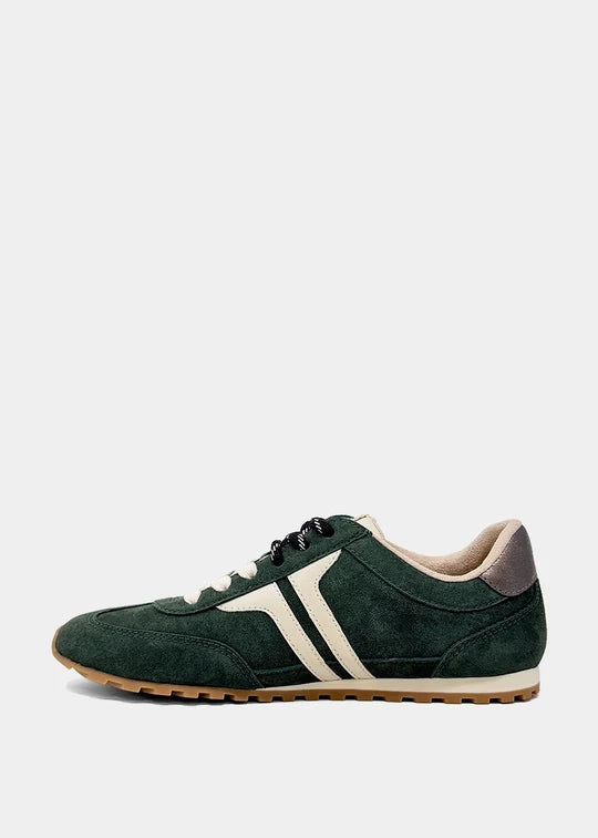SARAH- Forest Green Suede - Casual Sneaker by Shu Shop