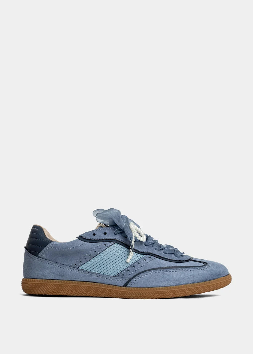 Sophie - Blue Suede - Casual Sneaker by Shu Shop