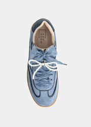 Sophie - Blue Suede - Casual Sneaker by Shu Shop