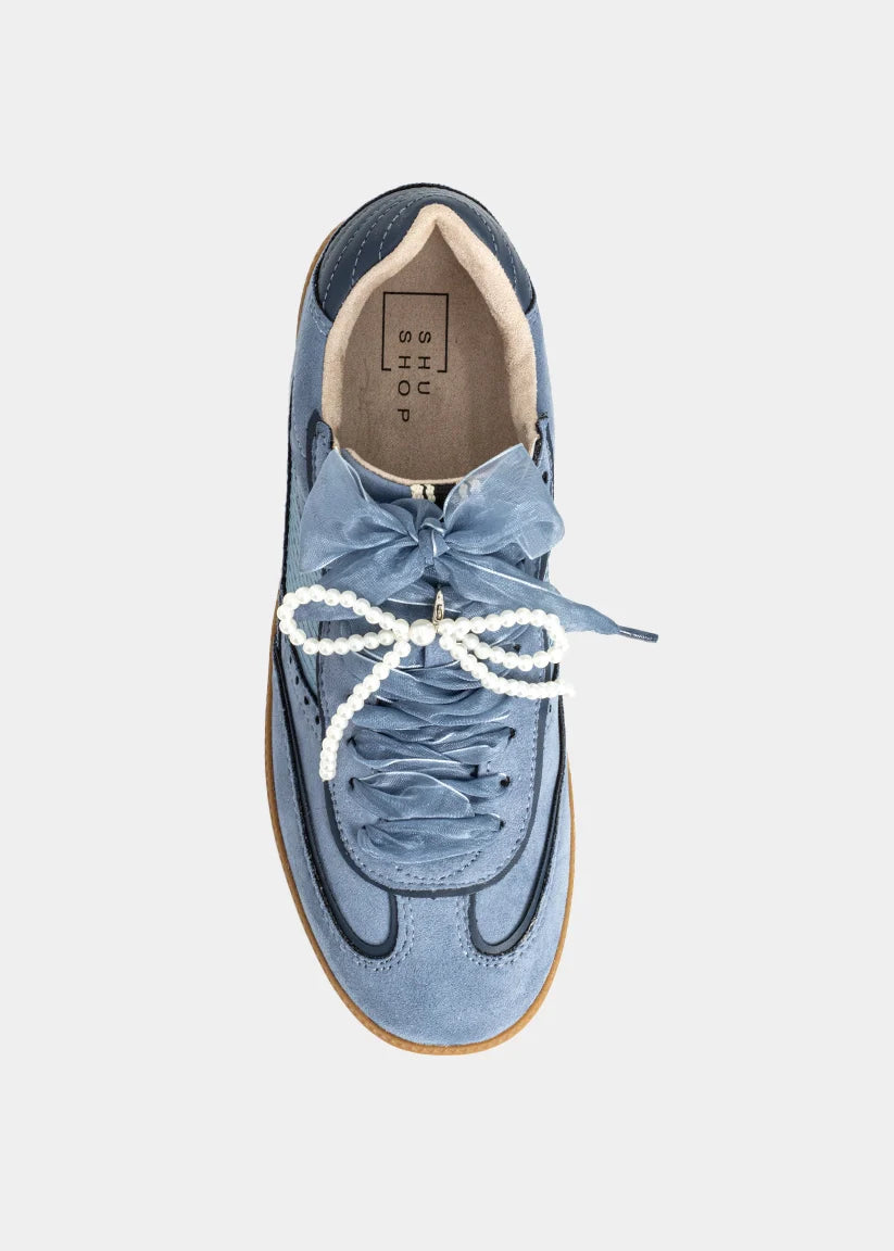 Sophie - Blue Suede - Casual Sneaker by Shu Shop
