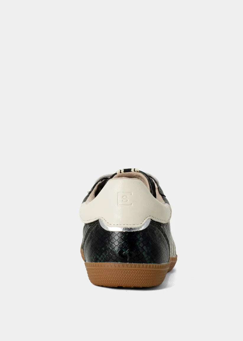 Stevie - Dark Green Snake - Casual Sneaker by Shu Shop