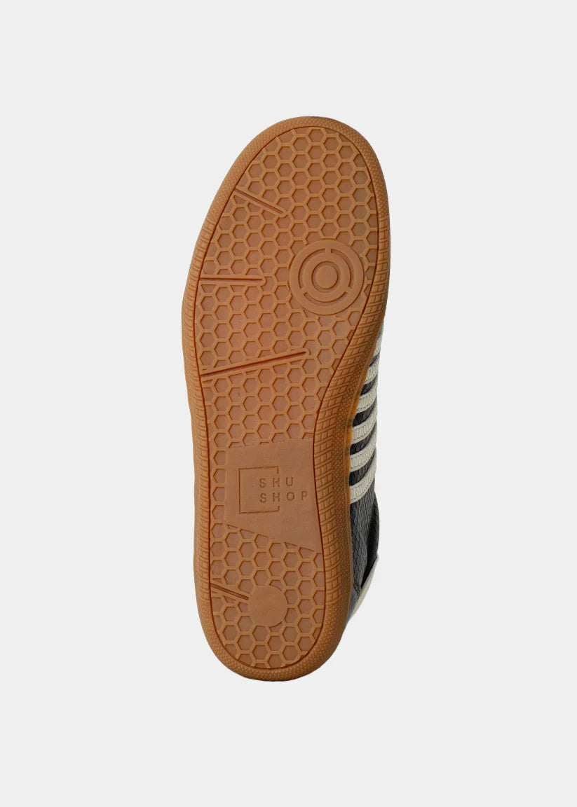 Stevie - Dark Green Snake - Casual Sneaker by Shu Shop