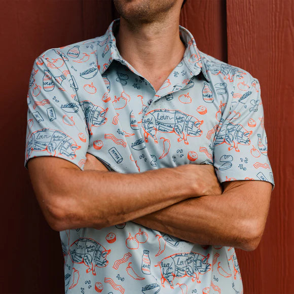 Southern BBQ Polo Shirt by Raised By Coyotes
