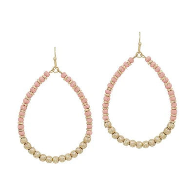 Meghan Browne Tarb Pink Beaded Earrings