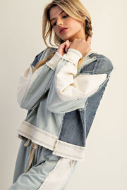 Jensen Color-Block Long Sleeve Pullover Lounge Top