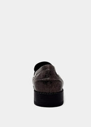 Trisha - Dark Taupe - Metallic Stud Loafer by Shu Shop