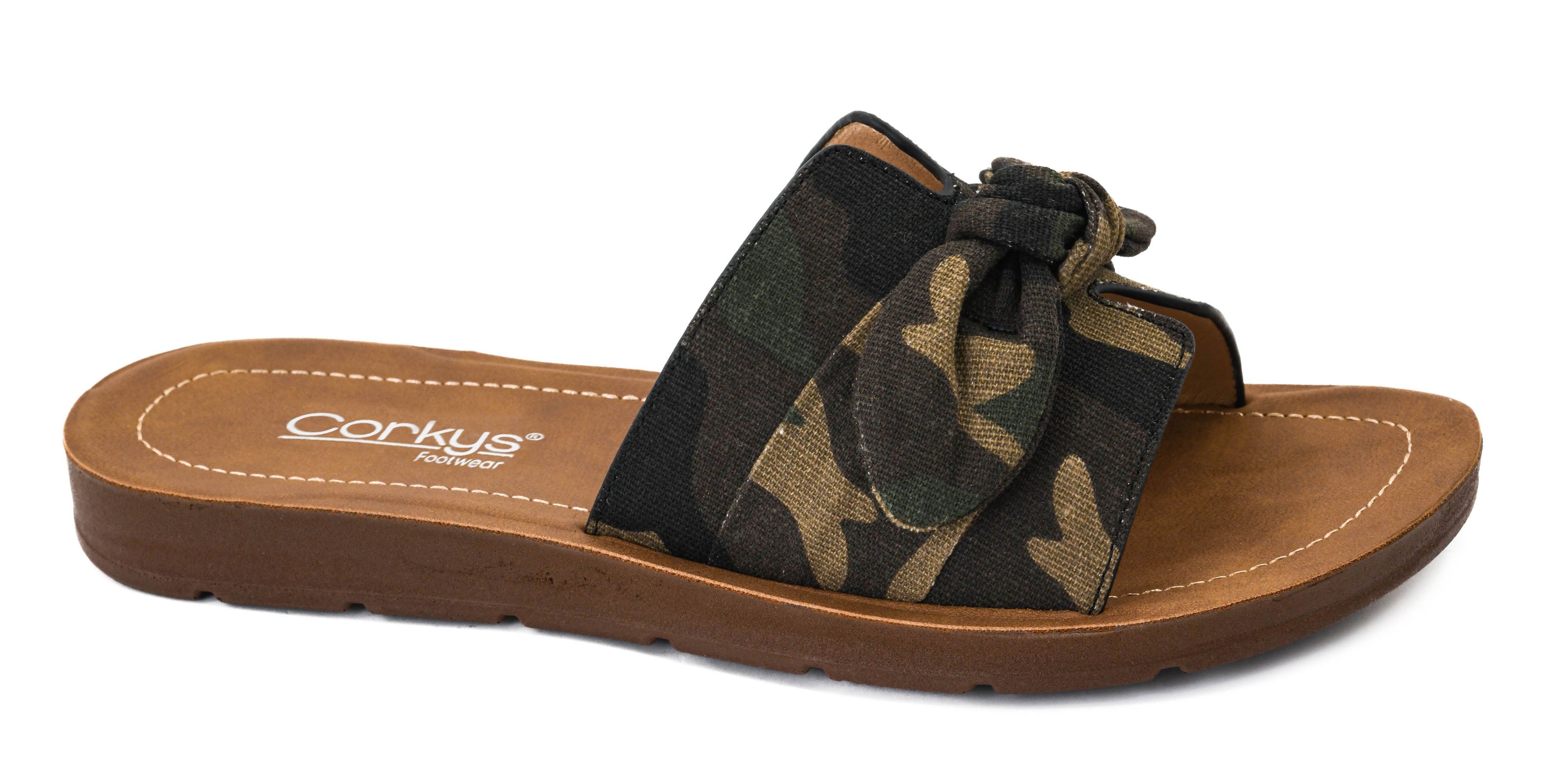 Too Cute Bow Slide Sandals by Corkys