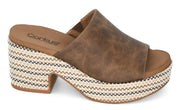 Corkys Totally Buggin Platform Wedge Mule Sandals