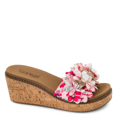 Corkys Wildflower Wedge Slide Sandal