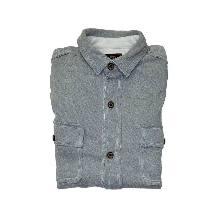 Derek Men's Sueded Collared Long Sleeve Shirt Jacket