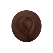 Vegan Suede Tear Drop Hat: Dark Chocolate