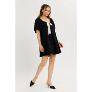 Bellamarie Textured Dress Bow-Tie Front Mini Dress