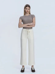 Vanilla Ice High Rise Ecru Baggy Wide Leg Jeans