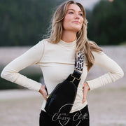 Shelby Shoulder Sling Bag with Leopard Guitar Strap