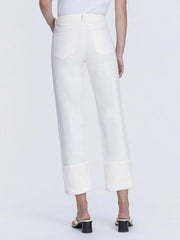 Vanilli High Rise Cuffed Straight Ankle Crop Pants