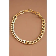 18K Gold Plated Waterproof Stainless Steel Chain Link Charm Bracelet Collection