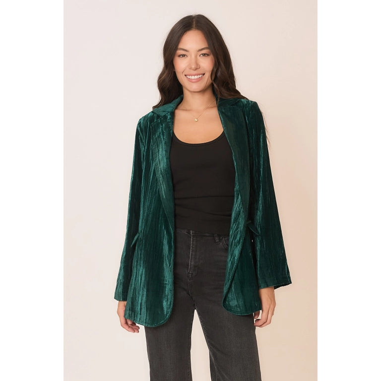 Jolene Crinkle Velvet Blazer