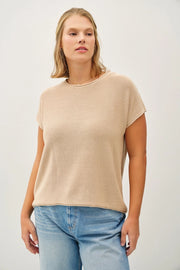 April Basic Knit Sweater Tee Top