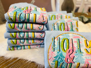 Holly & Jolly Long Sleeve Graphic Crew Sweatshirt