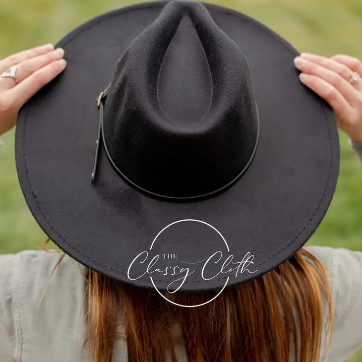 Madison Wide Brim Hat with Belts